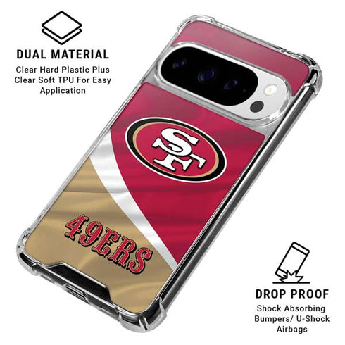 NFL San Francisco 49ers Google Pixel 10 Pro XL Clear Case